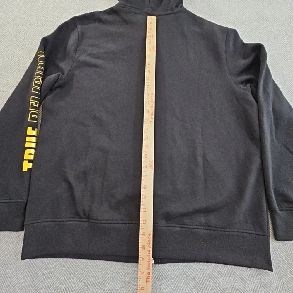 True Religion Full Zip Hoodie Men's XL NWT Black Long‎ Sleeve Gold Sleeve